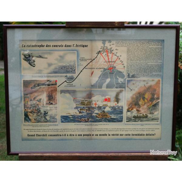 rare Affiche ORIGINALE La catastrophe des convois dans l'Arctique REF SDC25AFA001