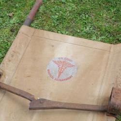 US ARMY - brancard MEDICAL DEPARTMENT STEEL LITTER insigne provenance NORMANDIE 1944 - WWII