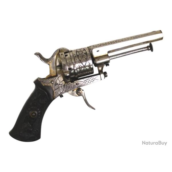 REVOLVER BROCHE ENGRAVED - CALIBRE 7MM - CATEGORIE D