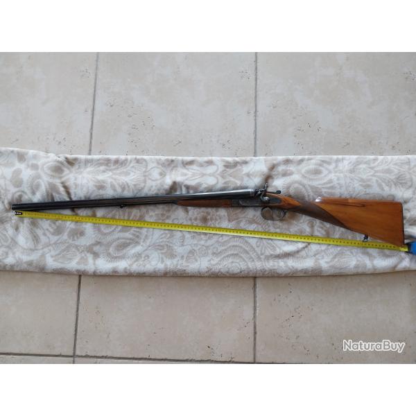 Fusil juxtapos� liegois  � chiens et � platines calibre 12 65mm