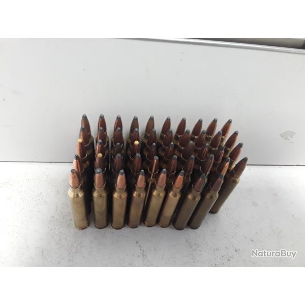 Lot de 48 balles cal.300 win mag diverses