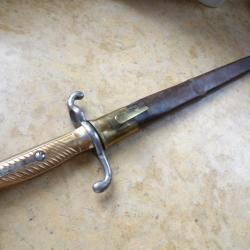baionnette fusil mauser 1871 Seitengewehr dat&eacute; 1874 fourreau brun matricule diff&eacute;rent