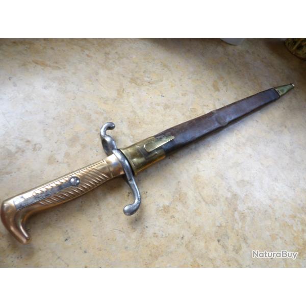 baionnette fusil mauser 1871 Seitengewehr dat� 1874 fourreau brun matricule diff�rent