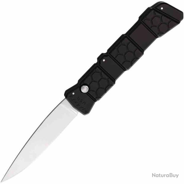 Couteau Automatique Piranha 21 Tactical Lame Acier CPM S30V Manche Alu Noir Button Lock USA PKCP21BK