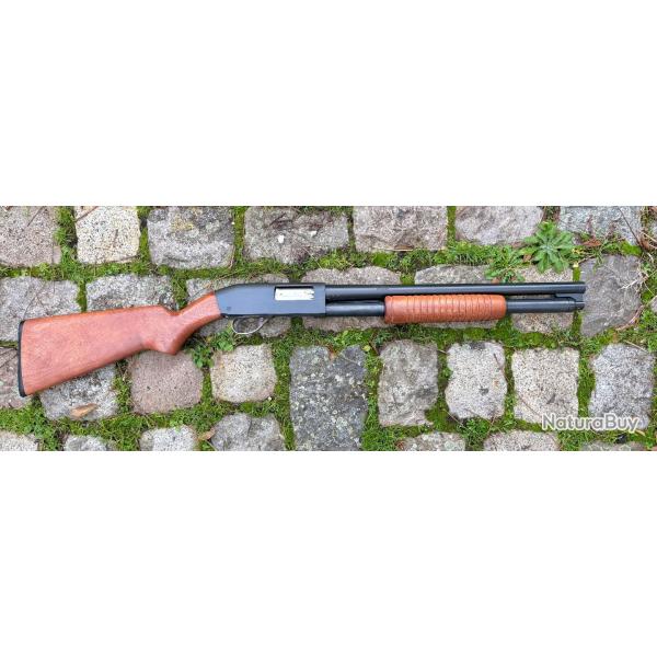 FUSIL A POMPE RIOT GUN US HIGH STANDARD CAL 12/70 CANON LISSE 6+1 coups OLD SCHOOL