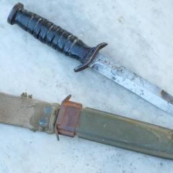 RARE Couteau poignard USM3 UTICA airborne US paratroopers  NORMANDIE 1944 QAL25USM001