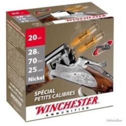 CARTOUCHE WINCHESTER SPECIAL PETIT CALIBRE 20 70 28g NICKELE x25
