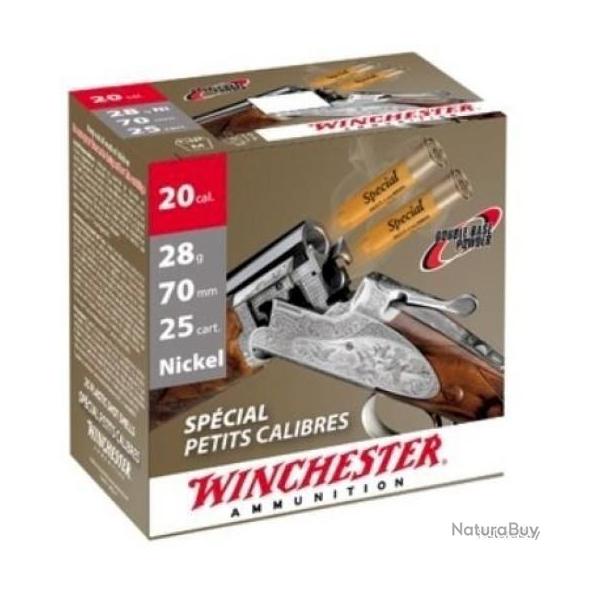 CARTOUCHE WINCHESTER SPECIAL PETIT CALIBRE 20 70 28g NICKELE x25