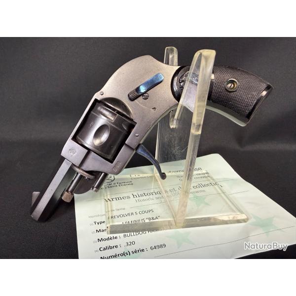 SPLENDIDE REVOLVER HAMMERLESS B&A ARMINIUS cal. 320