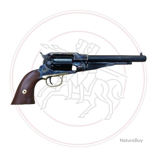 REPLIQUE PIETTA REVOLVER REMINGTON 1858 ACIER/LAITON - JASPAGE GRAVE - CAL: 44 POUDRE NOIR