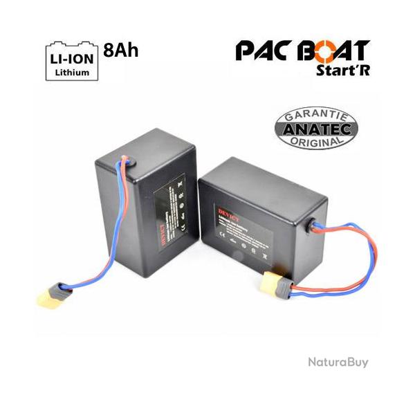 Batterie Lithium Anatec pour Bateau Amorceur Pac Boat 7.4V 8Ah (par 2)