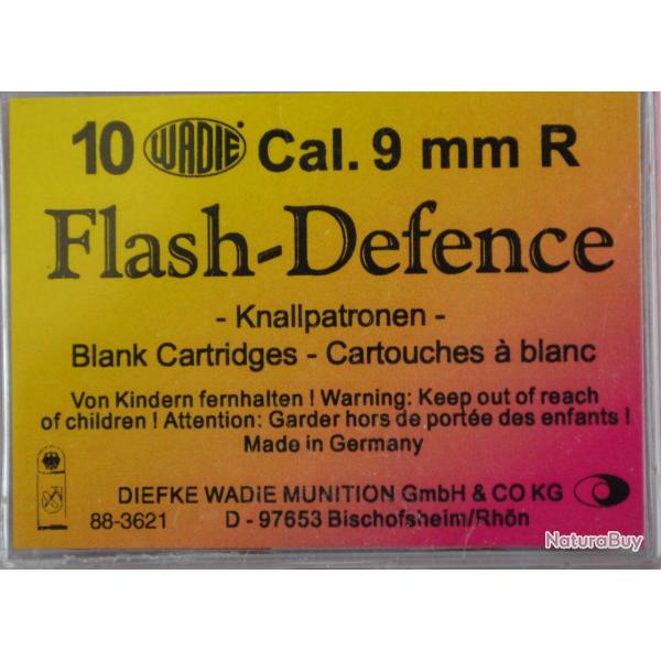 Cartouches 9Mm/380 Flash Defence A Blanc X10