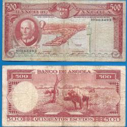 Angola 500 Escudos 1970 Animal Tomas Port