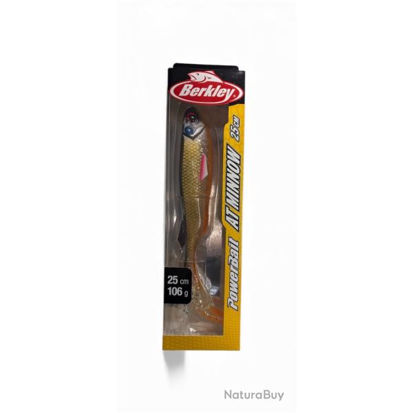 Leurre Souple Berkley Powerbait AT Minnow 25cm Orange GLTR SMU EXCLUSIF