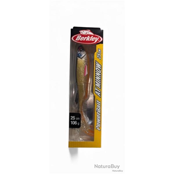 Leurre Souple Berkley Powerbait AT Minnow 25cm Orange GLTR SMU EXCLUSIF
