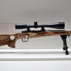 Carabine &agrave; verrou monocoup FN HERSTAL type 98 K Custom BOYDS - Cal. 22 LR + Bipied et lunette