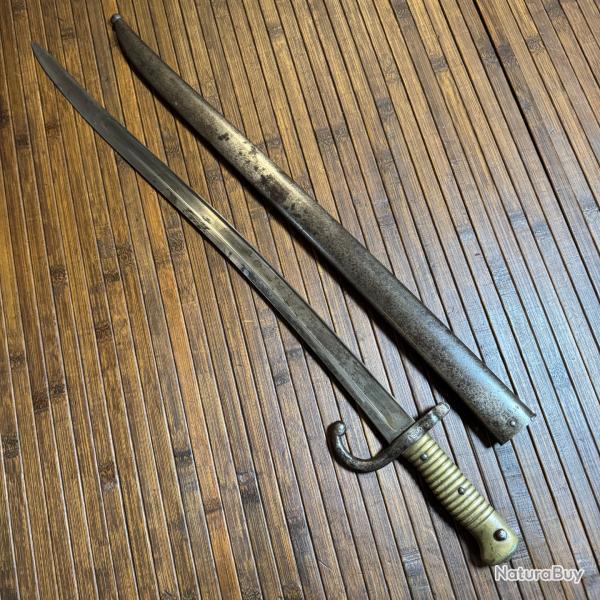 BA�ONNETTE SABRE CHASSEPOT 1866 MONOMATRICULE MANUFACTURE D'ARME DE ST �TIENNE 1873 MONOMATRICULE