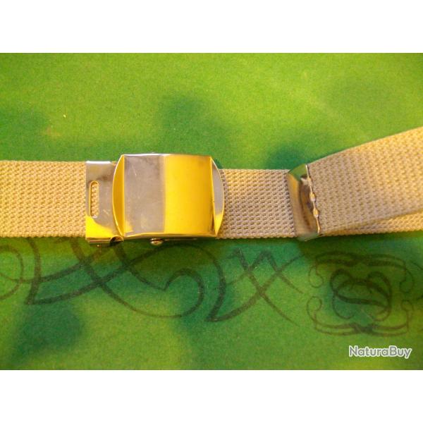 CEINTURE TOILE - BOUCLE BLANCHE