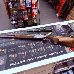 Express Sabatti Luxe Contre-Platines 9.3x74R + Montage pivot et Lunette de Battue