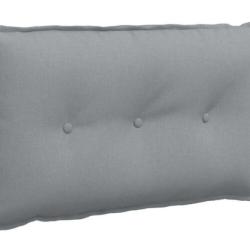 Coussin dos tissu gris clair 80x19x50 cm soutien confortable