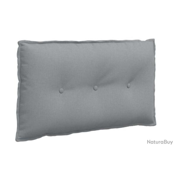 Coussin dos tissu gris clair 80x19x50 cm soutien confortable