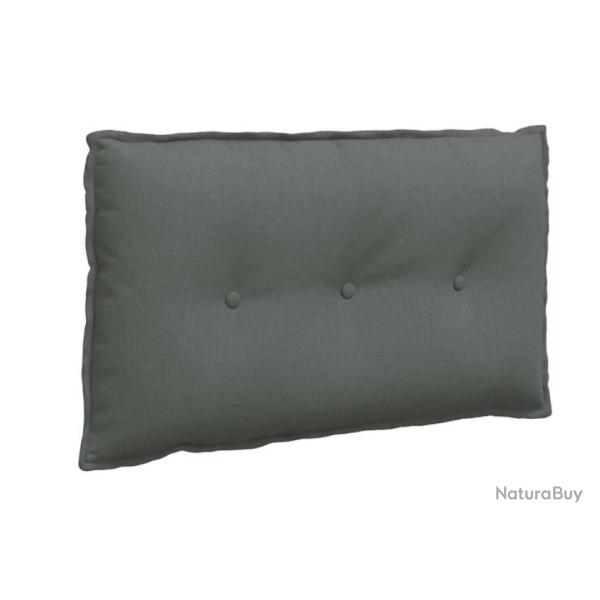 Coussin dos tissu gris fonc� 80x19x50 cm soutien confortable