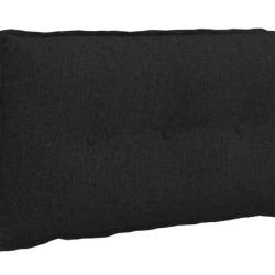 Coussin dos tissu noir 80x19x50 cm soutien confortable