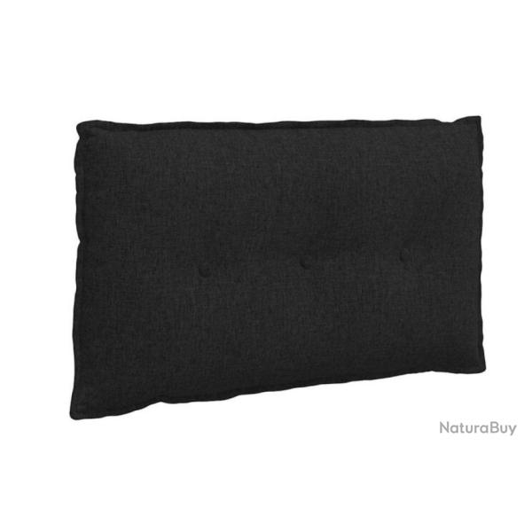 Coussin dos tissu noir 80x19x50 cm soutien confortable