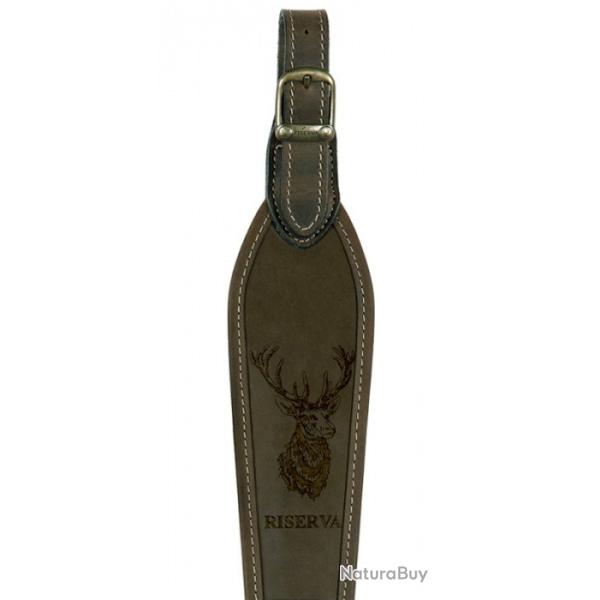 Bretelle RISERVA cuir Cerf impression laser