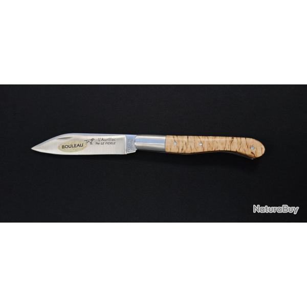L'Aurillac par le Fid�le - Couteau pliant de poche manche en bois de bouleau - Ref : AUBL