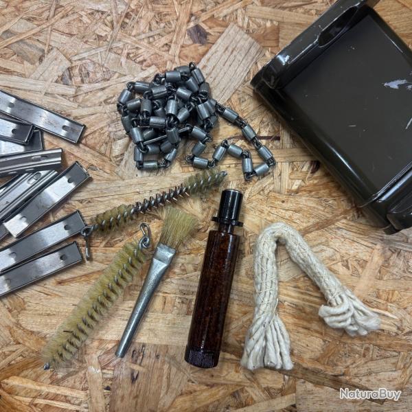 Boite de nettoyage chainette huilier brosses pour Fusil Carabine 98K G98 Mauser + 10 clips 8x57mm JS