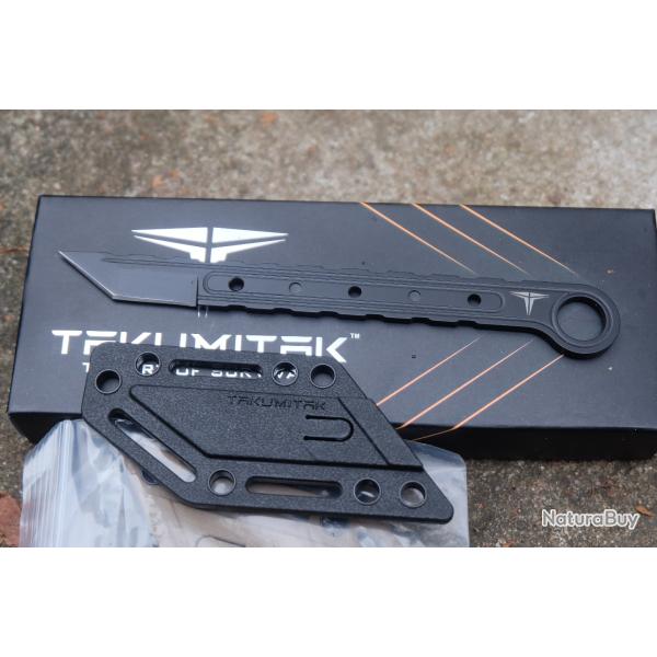 Couteau Tactique Takumitak Utility Kiridashi Lame Tanto Acier 3Cr13 Manche Squelette �tui FRN