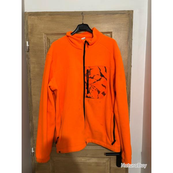 Veste polaire orange