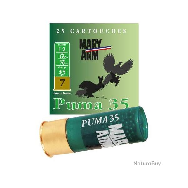 Cartouches MARY ARM Puma 35 Calibre 12/70 35grs Bourre grasse 6
