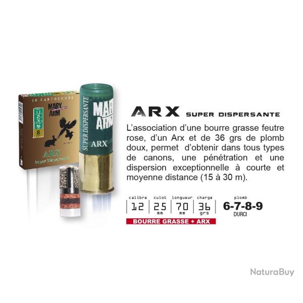 Cartouches MARY ARM ARX Super Dispersante Calibre 12/70 36grs 7