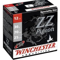 Cartouches WINCHESTER ZZ PIGEON Cal.12/70 bourre jupe 36G 7,5