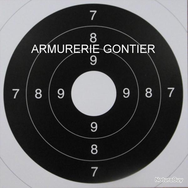 lot de 50 centre de cibles C50 mouche blanche 21x21