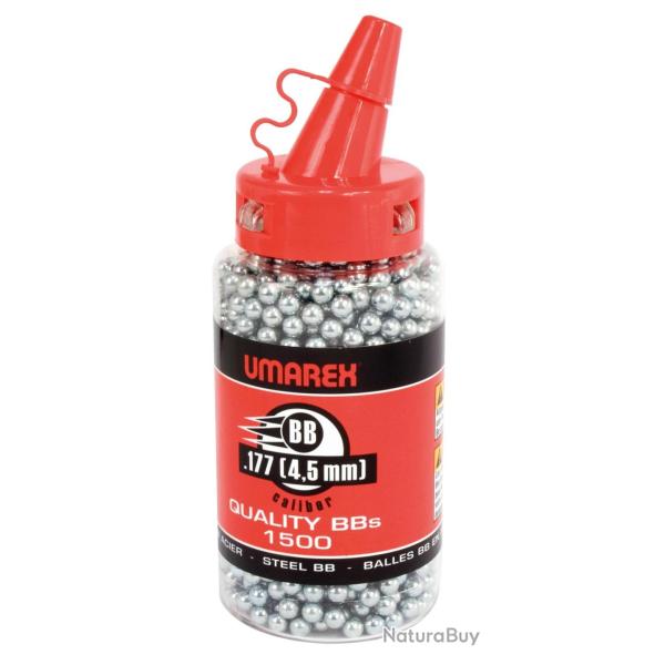 BOUTEILLE DE 1500 BILLES ACIER CAL. 4,5 MM