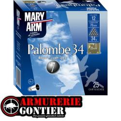 Cartouches MARY ARM PALOMBE 12 25 70 bourre &agrave; jupe 34g