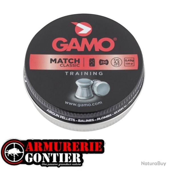 Plombs GAMO MATCH CLASSIC 5.5MM 1.0G X250