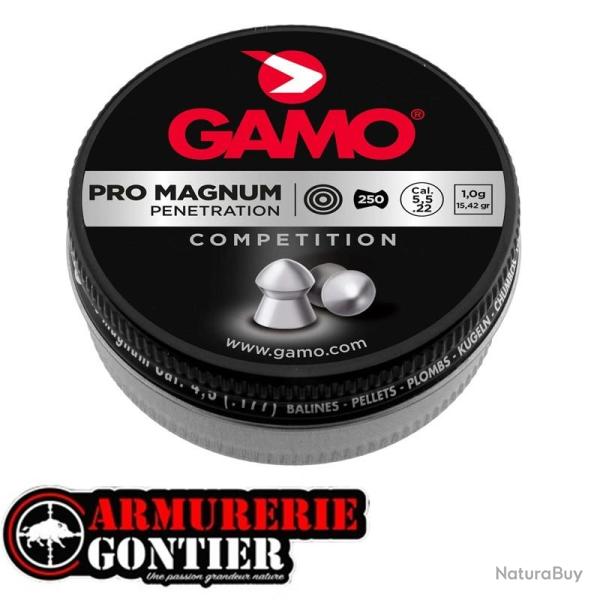 Plombs GAMO Pro Magnum t�te pointue cal. 5,5 mm 1.0g
