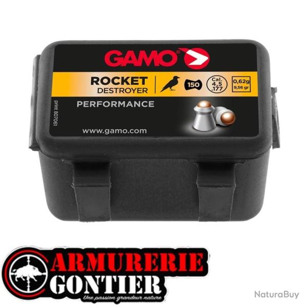 Plombs GAMO ROCKET DESTROYER 4.5MM 0.62G X150