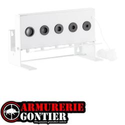 Cible mobile type biathlon grand mod&egrave;le 5 trous pour Cal. 4,5 mm