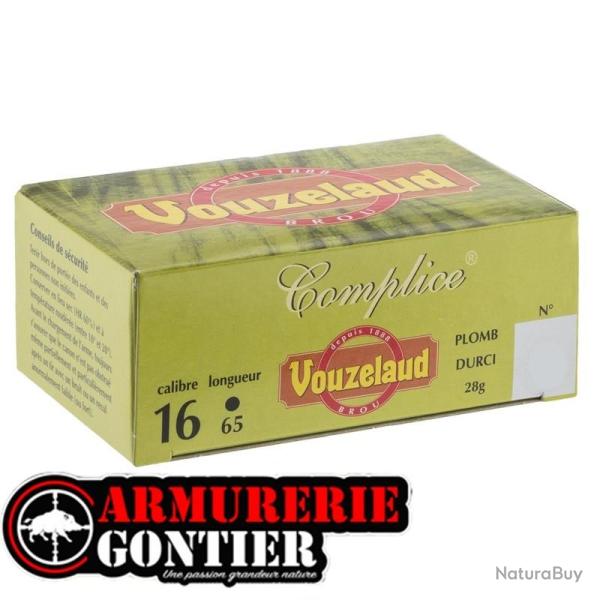 Cartouches VOUZELAUD Complice 16/65 28 g bourre jupe 8