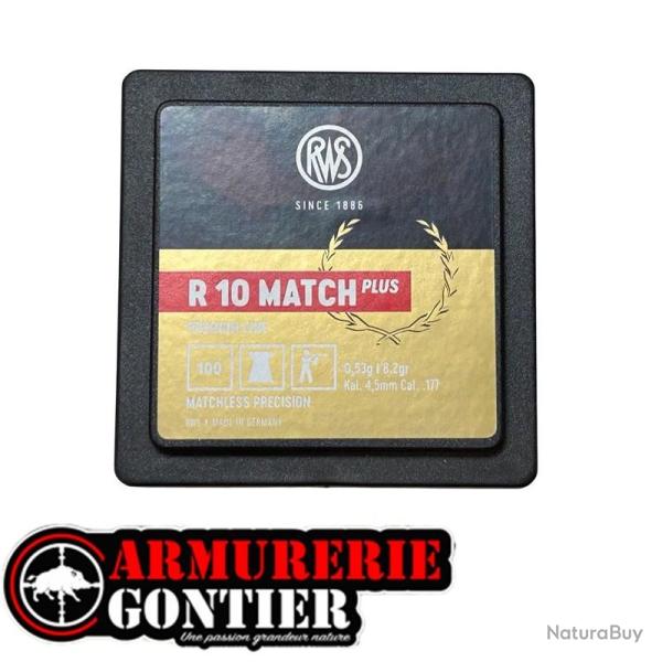 plombs RWS R10 MATCH 4.5mm 0,53 g 8.2gr � 4,50 mm