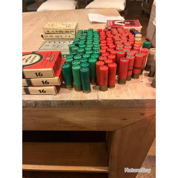 Cartouches calibre 16 diverses et de collection