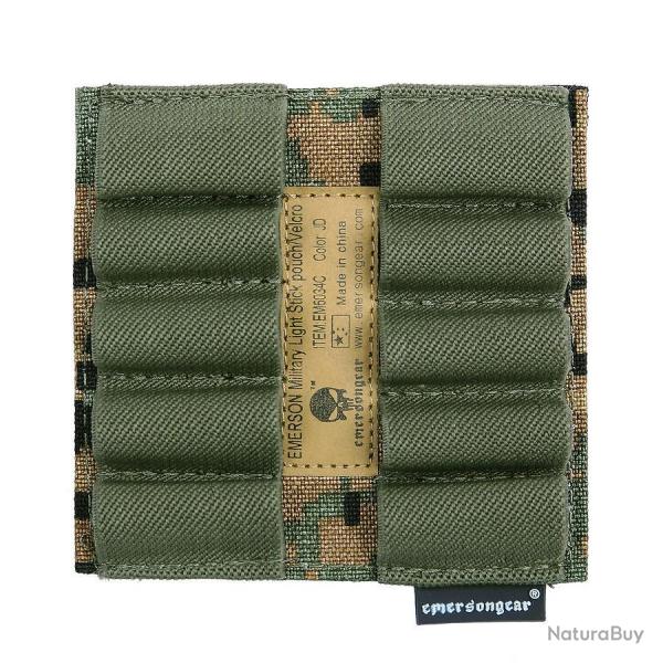Pochette militaire velcro uni - pour 5 batons lumineux (Couleur Camouflage Digital)