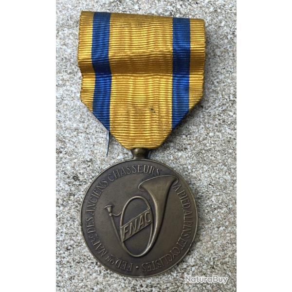 Medaille Federation Nat. Ancien Chasseurs a Pied/Alpins-Poin�onn�e