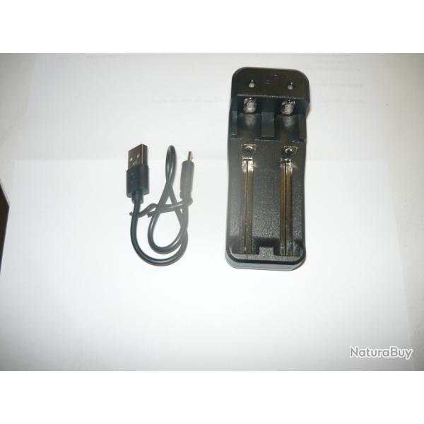 Promotion !!!  Chargeur batterie pour pile ( r�f : 14250 - 16340 - 18650 et 26650 )