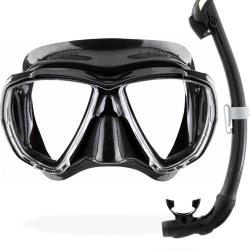 CRESSI Big Eyes + Seal Dry Combo Black/Black - Ensemble Combin&eacute; pour Adultes Masque Big Eyes et Tuba